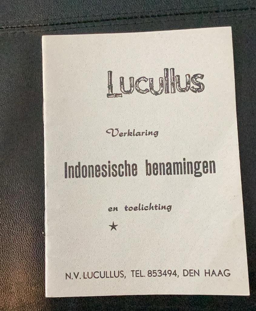 Lucullus. Verklaring Indische benamingen., Boeken, Kookboeken, Ophalen of Verzenden, Gelezen, Azië en Oosters