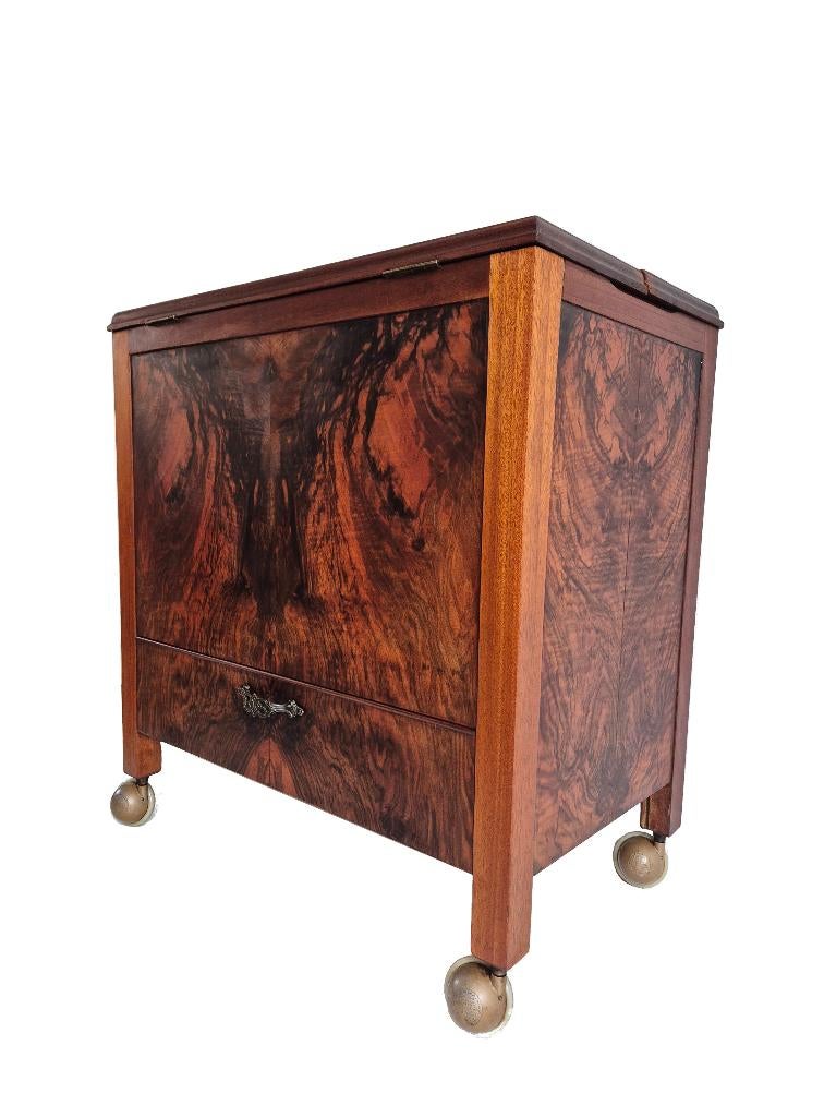 Fantastische vintage Art Deco design mobiele lift bar cart, Ophalen, Gebruikt