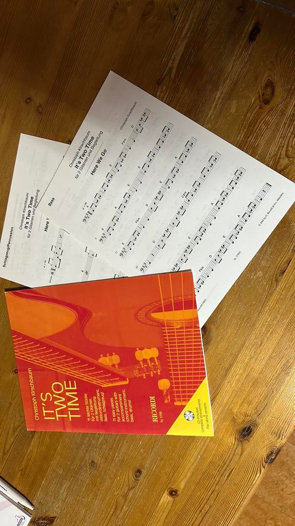 Gitaar bass drums 11 stukken + cd, Ophalen of Verzenden, Les of Cursus, Klassiek, Gitaar