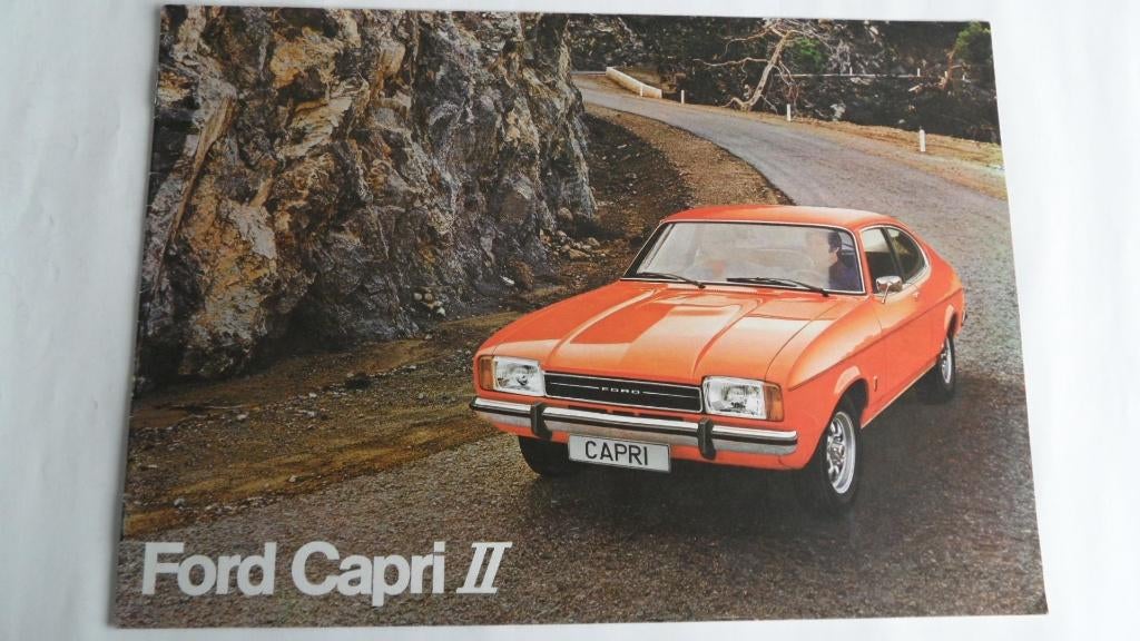 Ford Capri II oldtimerauto 1975 folder, Verzenden, Gelezen, Ford