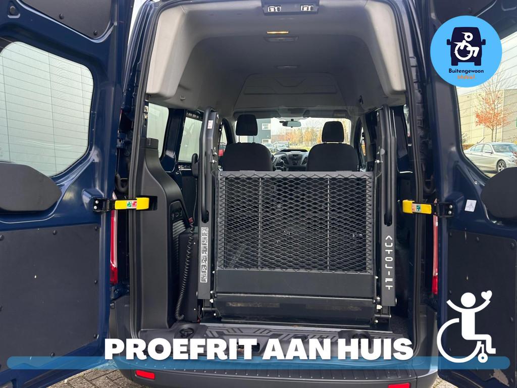 Ford Transit Custom 2.0 Rolstoelbus Rolstoelzitplaats Rolsto, Voorwielaandrijving, 12 maanden, Stof, Zwart