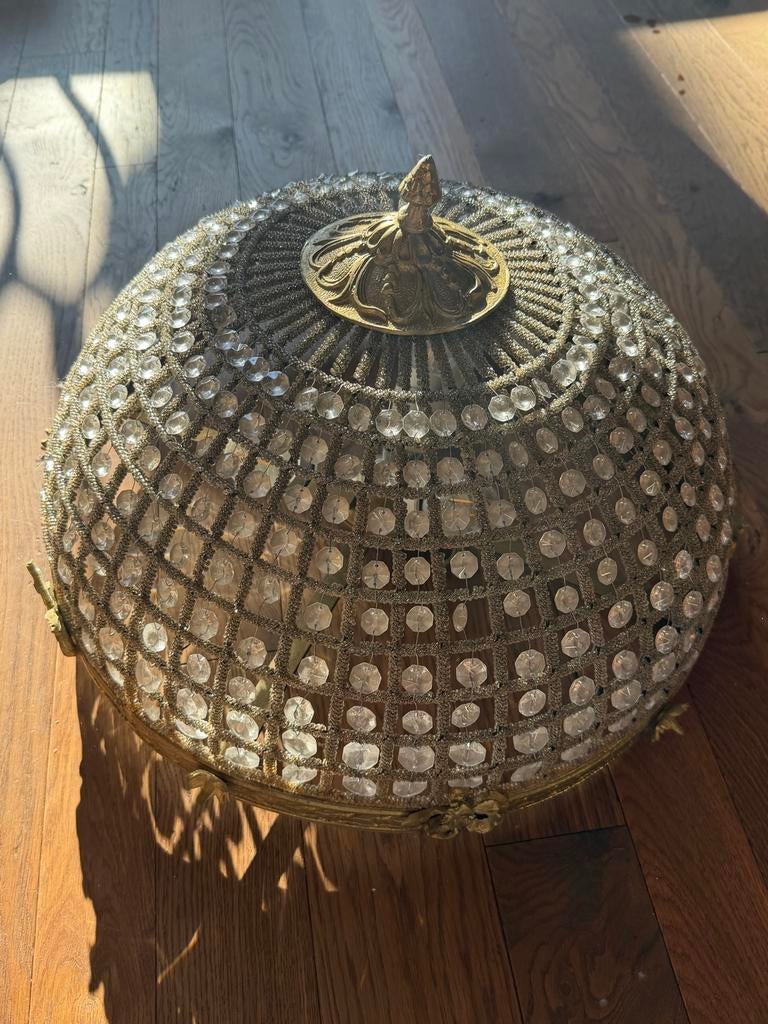 Vintage kristallen lamp, Antiek en Kunst, Antiek | Lampen, Ophalen