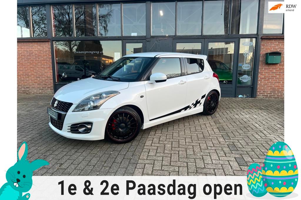Suzuki Swift 1.6 Sport, 5 deurs, Xenon, Parelmoer wit, Voorwielaandrijving, Gebruikt, Zwart, 4 cilinders