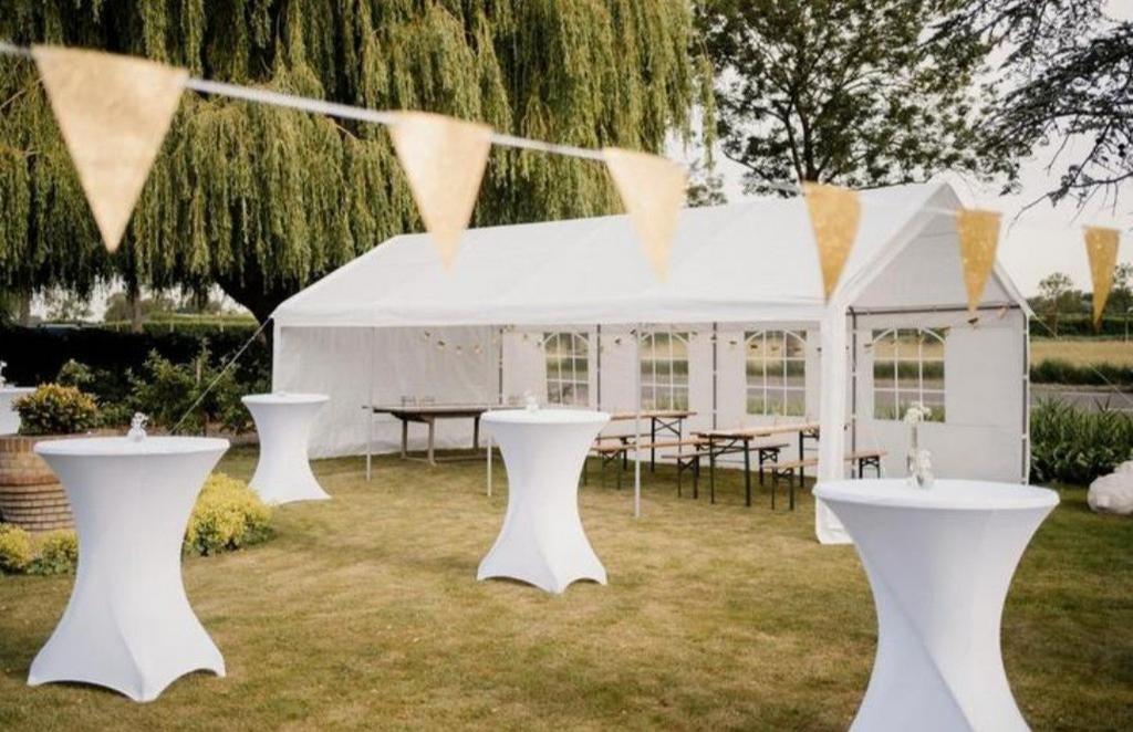 Partytent 4x8 m wit te huur, Ophalen, Overige