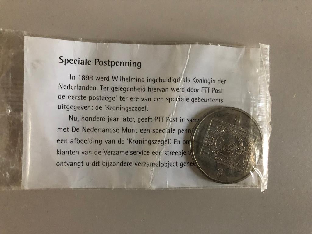 speciale postmunt, Ophalen of Verzenden, Koningin Wilhelmina, Overige waardes, Losse munt