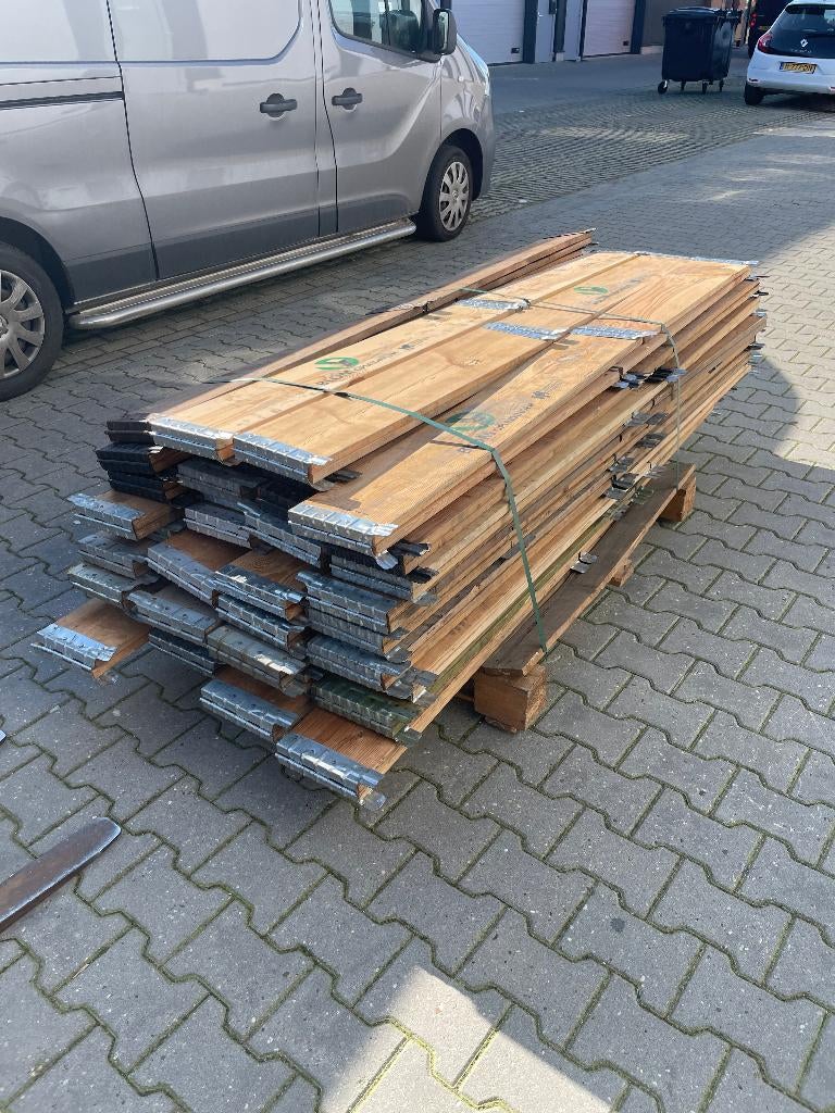 Palletranden 120x80 – Palletrand - Opzetrand - Moestuinrand, Doe-het-zelf en Verbouw, Hout en Planken, Ophalen, Gebruikt, 25 tot 50 mm