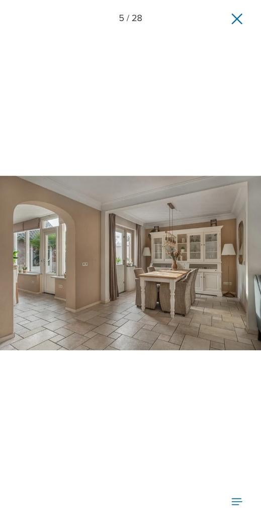 Grote Witte Landelijke Apothekerskast / Buffetkast, Ophalen, Glas, 150 tot 200 cm, Landelijke stijl