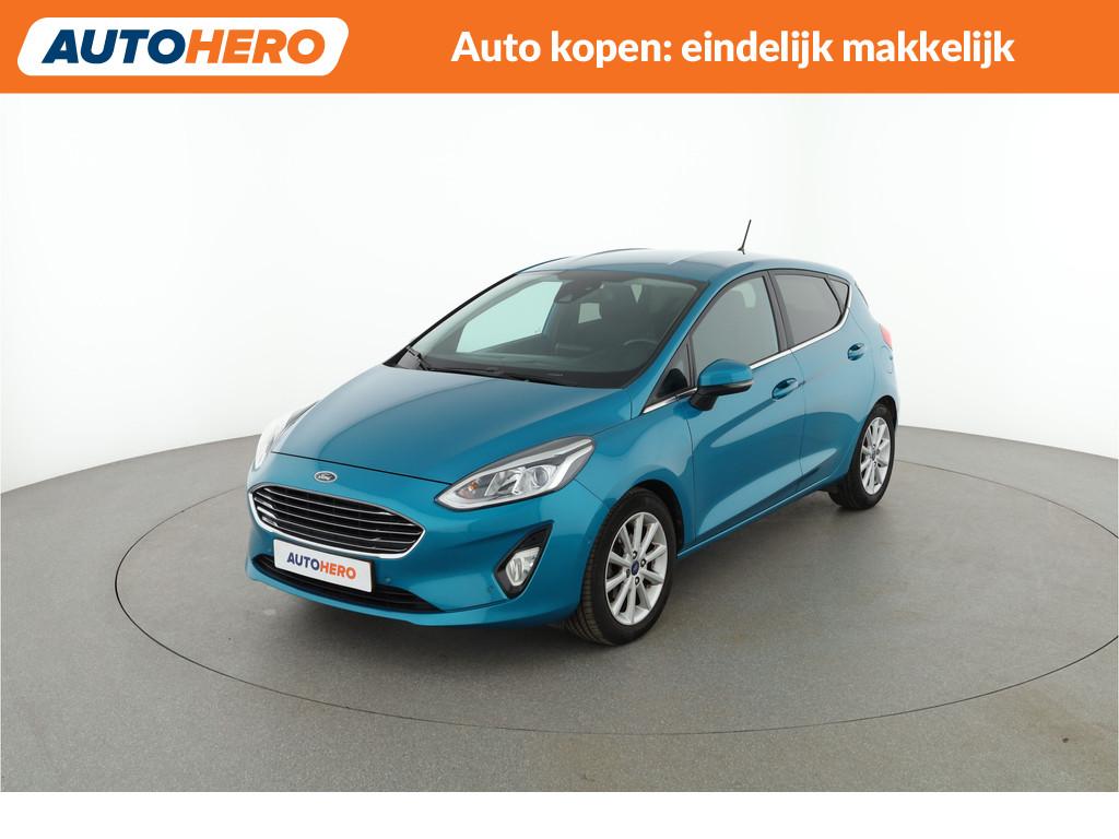 Ford Fiesta 1.0 EcoBoost Titanium |LC62964| (bj 2018), Auto's, Gebruikt, Met garantie (alle), Blauw, 49 €/maand