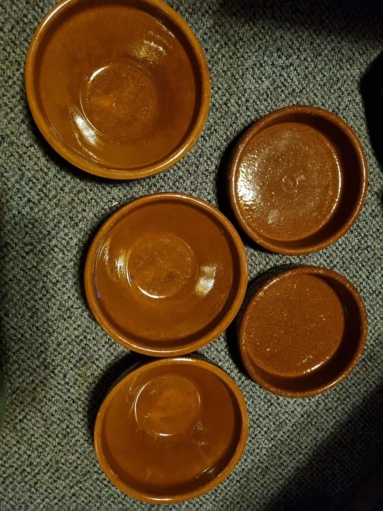 Terracotta schalen 5 stuks, Ophalen, Aardewerk, Overige stijlen, Schaal of Schalen