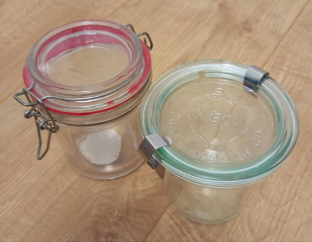 weckpot/weckpotje/weckpotjes Rundrand-Glas, Huis en Inrichting, Keuken | Potten en Pannen, Ophalen of Verzenden, Zo goed als nieuw