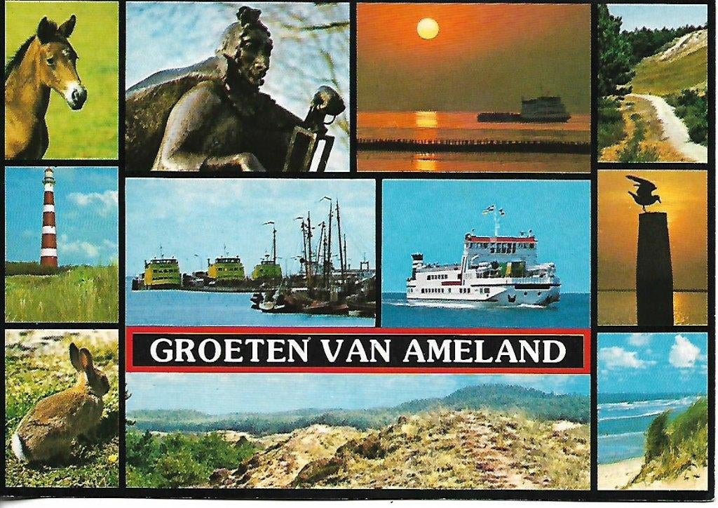 Ameland- -11-luik., Verzenden, 1980 tot heden, Gelopen, Waddeneilanden