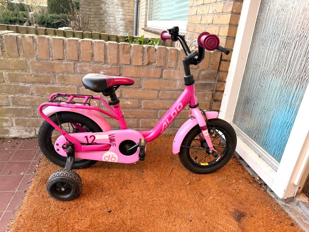 Aldo wave meisjes fiets 12 inch, Ophalen, Zo goed als nieuw, Minder dan 16 inch, Zijwieltjes
