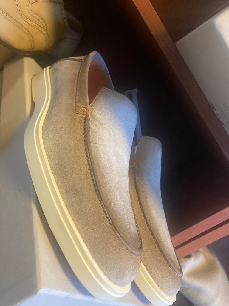 Santoni beige melee 43 ruim?, Ophalen of Verzenden, Nieuw, Overige kleuren, Loafers