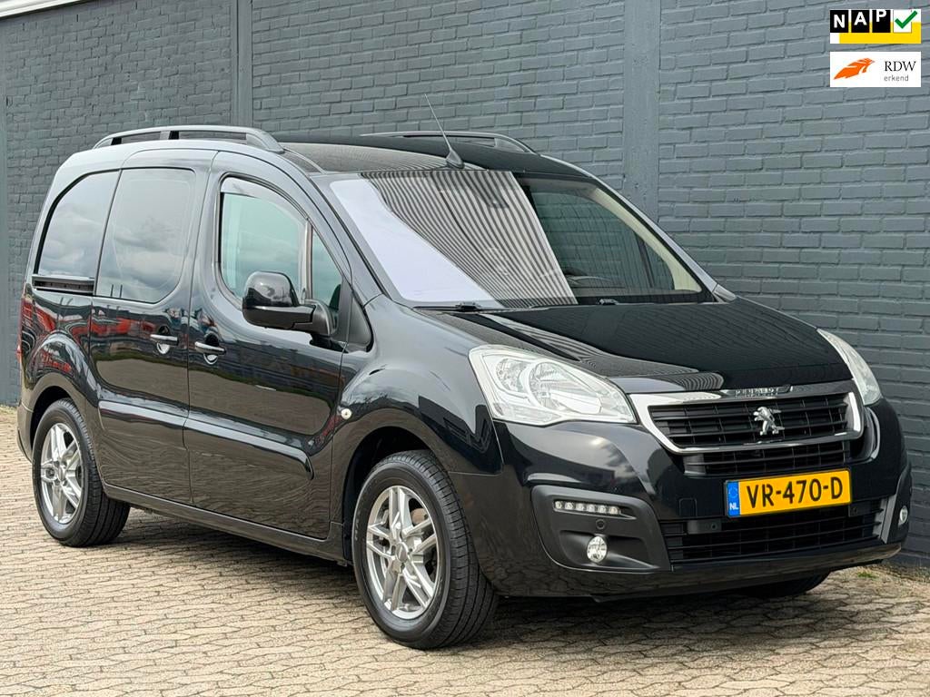 Peugeot Partner 120 1.6 HDI 3ZITS-MARGE-EURO6-S&S-AIRCO-NAVI, Voorwielaandrijving, Gebruikt, 4 cilinders, Zwart
