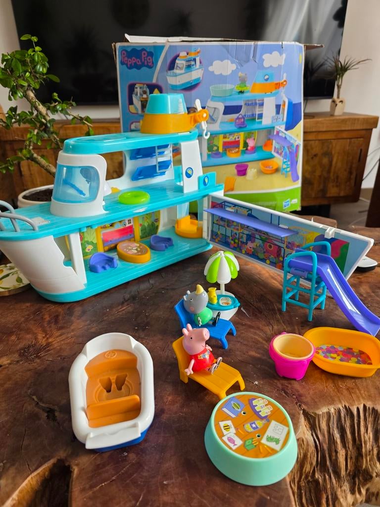 Peppa Pig Boot Speelset met Figuren en Accessoires, Ophalen of Verzenden, Gebruikt