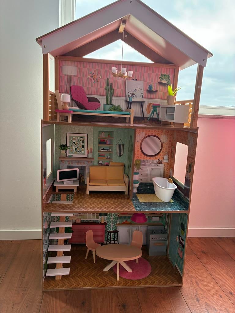 Kidkraft poppenhuis, Kinderen en Baby's, Speelgoed | Poppenhuizen, Ophalen, Gebruikt, Poppenhuis