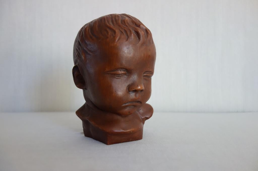 Beeld kinderhoofd composiet, Antiek en Kunst, Ophalen of Verzenden, Composieten, Beeld