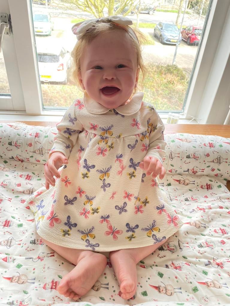 Reborn baby Jupiter by Melody Hess, Ophalen of Verzenden, Zo goed als nieuw, Pop, Levensecht of Reborn