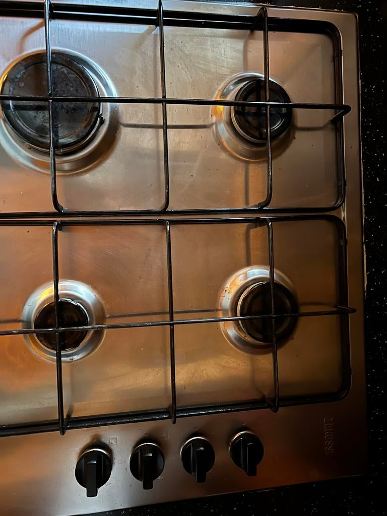 Inbouw 4-pits gasplaat Zanussi, Ophalen of Verzenden, Inbouw, Gas, 4 kookzones