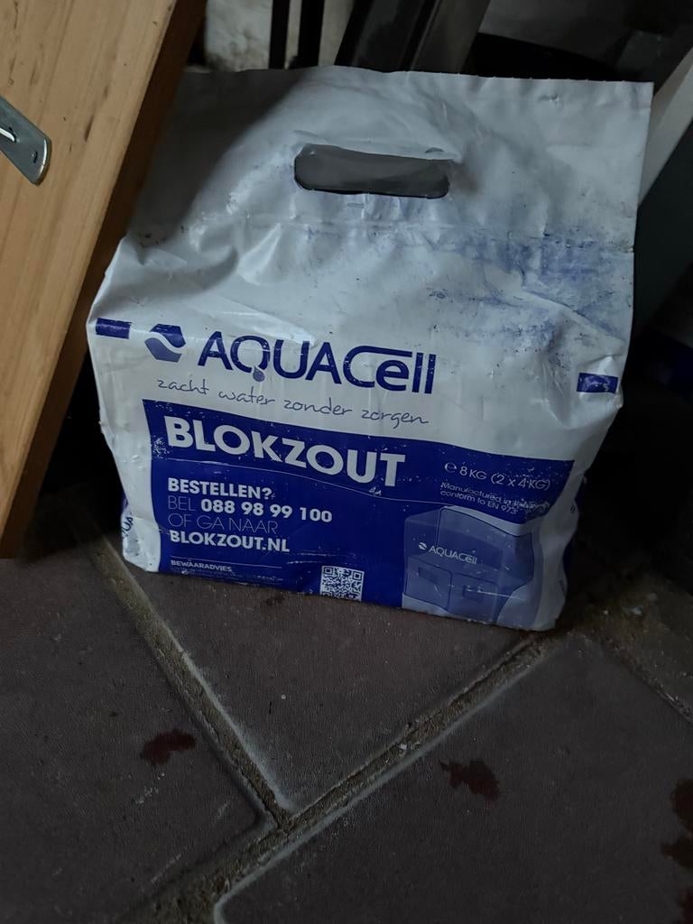 Aquacell blokzout 8KG (8 zakken 16 blokken), Ophalen, Nieuw, Waterontharder met zout