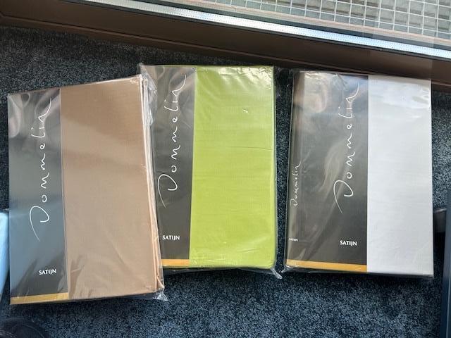 3 Verschillende Hoeslakens Dommelin 80/200 100% Satijn Katoe, Huis en Inrichting, Slaapkamer | Beddengoed, Nieuw, Hoeslaken of Sloop