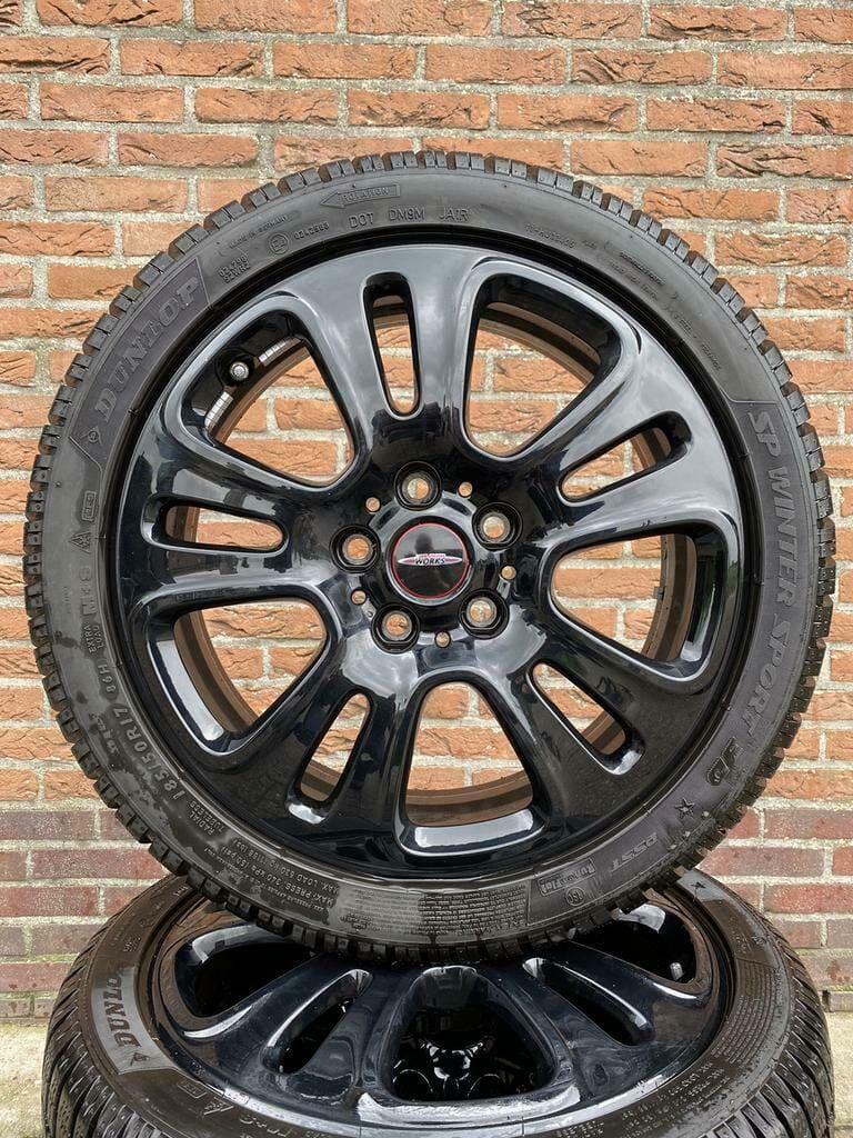 17’’ MINI COOPER S JCW VELGEN TPMS WINTER RFT F55 STYLE 510, Gebruikt, -, -, Banden en Velgen