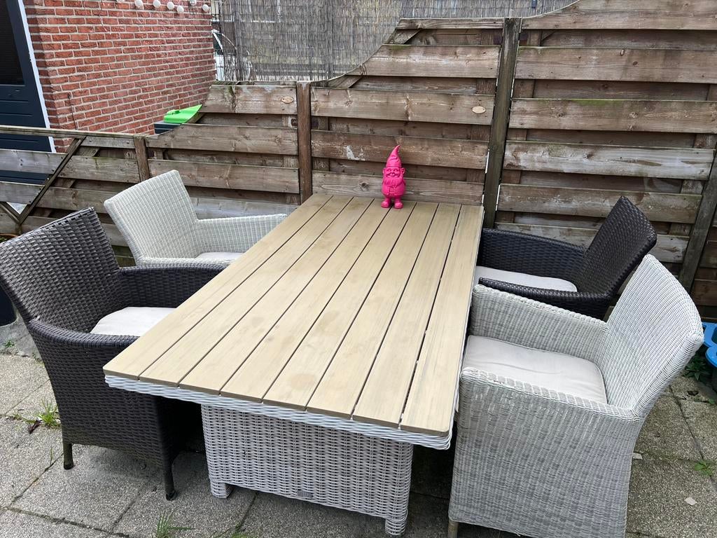 Tuinset, Tuin en Terras, Ophalen, 4 zitplaatsen, Kunststof, Gebruikt