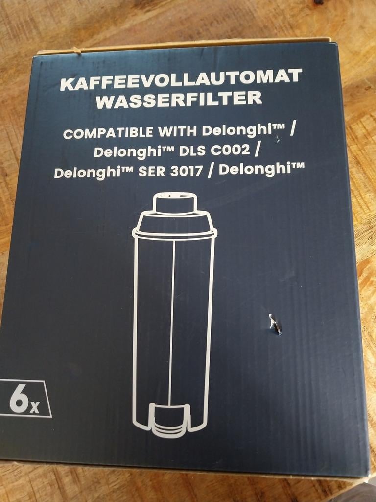 Waterfilter voor De'Longhi koffiemachines (6 stuks), Witgoed en Apparatuur, Waterontharders, Ophalen of Verzenden, Nieuw, Waterontharder met zout