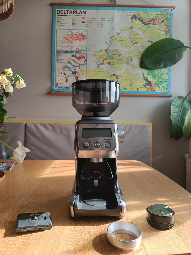 Solis (Sage) Caffisima IQ Grinder - Koffiemolen, Gebruikt, Ophalen of Verzenden, Koffiemolen, Sage