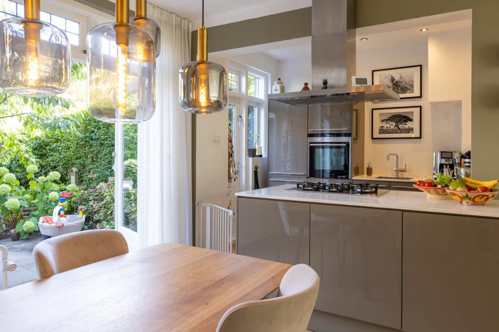KELLER complete keuken + Siemens apparatuur + composiet blad, Ophalen, Gebruikt, U-keuken, Hoogglans of Gelakt