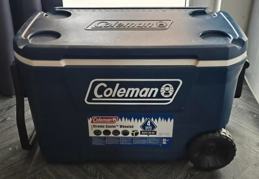 Coleman Xtreme Cooler Wheeled 58L - Grote Koelbox met Wielen, Ophalen, Nieuw, Koelbox, Koelelement