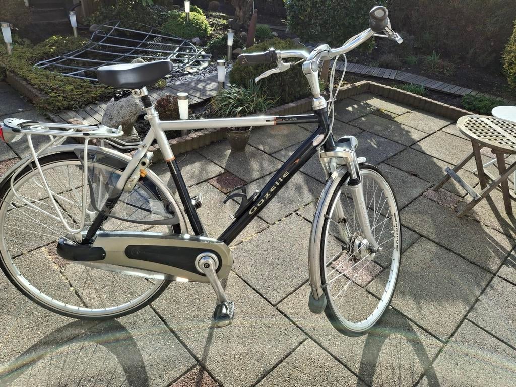 Herenfiets  orange, Gebruikt, Versnellingen, Ophalen of Verzenden, 57 tot 61 cm