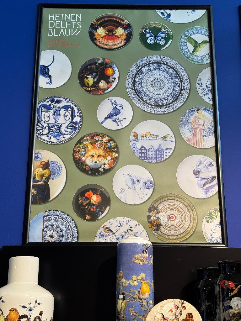 Vazen van Heinen Defts Blauw, groot assortiment., Overige kleuren, Aardewerk of Porselein, Nieuw, Ophalen of Verzenden