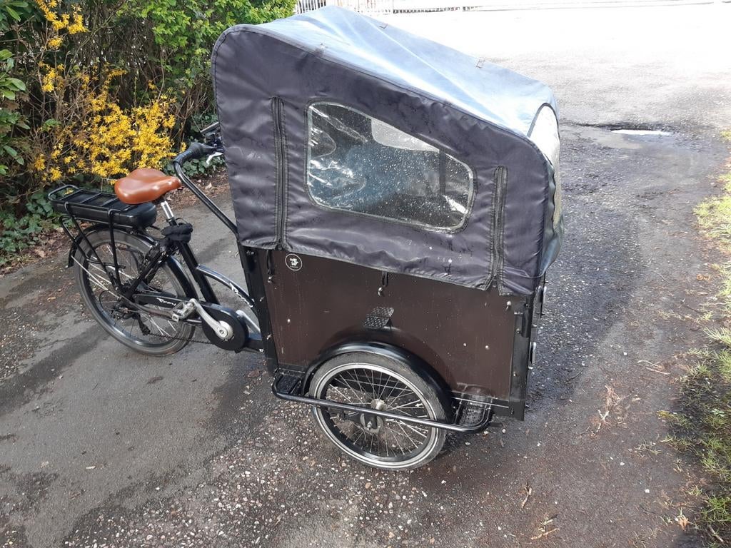 Elektrische bakfiets, Fietsen en Brommers, Fietsen | Bakfietsen, Ophalen of Verzenden, Gebruikt, 4 kinderen of meer, Huif