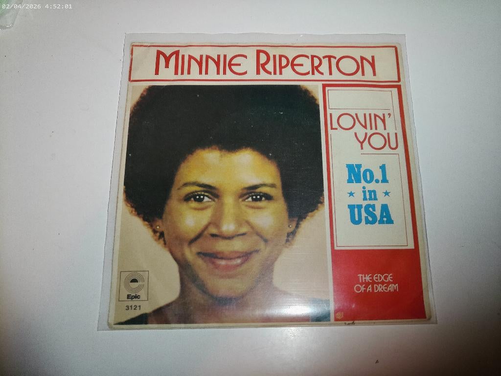 Minnie Riperton - Lovin' you / The edge of a dream, Gebruikt, 7 inch, Single, Ophalen of Verzenden