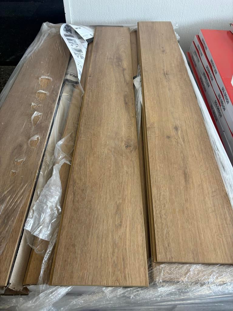 30m2 Bruin Eiken Laminaat - 8mm dik, Ophalen, Nieuw, 10 m² of meer, 10 tot 30 cm