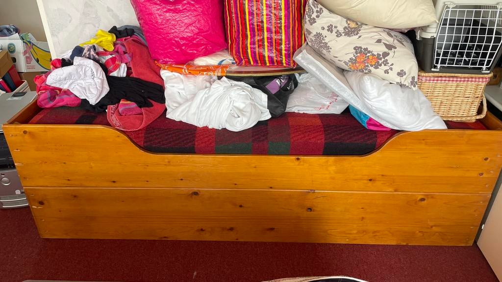 1 persoonsbed, Ophalen, 90 cm, Eenpersoons, Wit