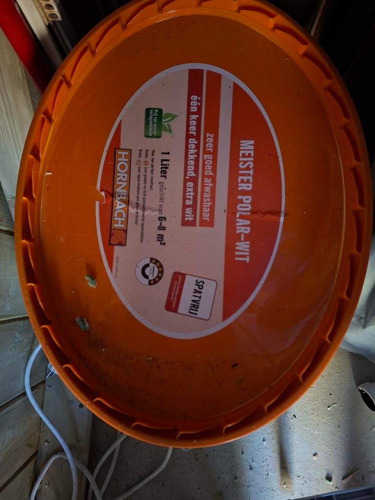 2x emmer Meister Polar-Wit verf, Ophalen of Verzenden