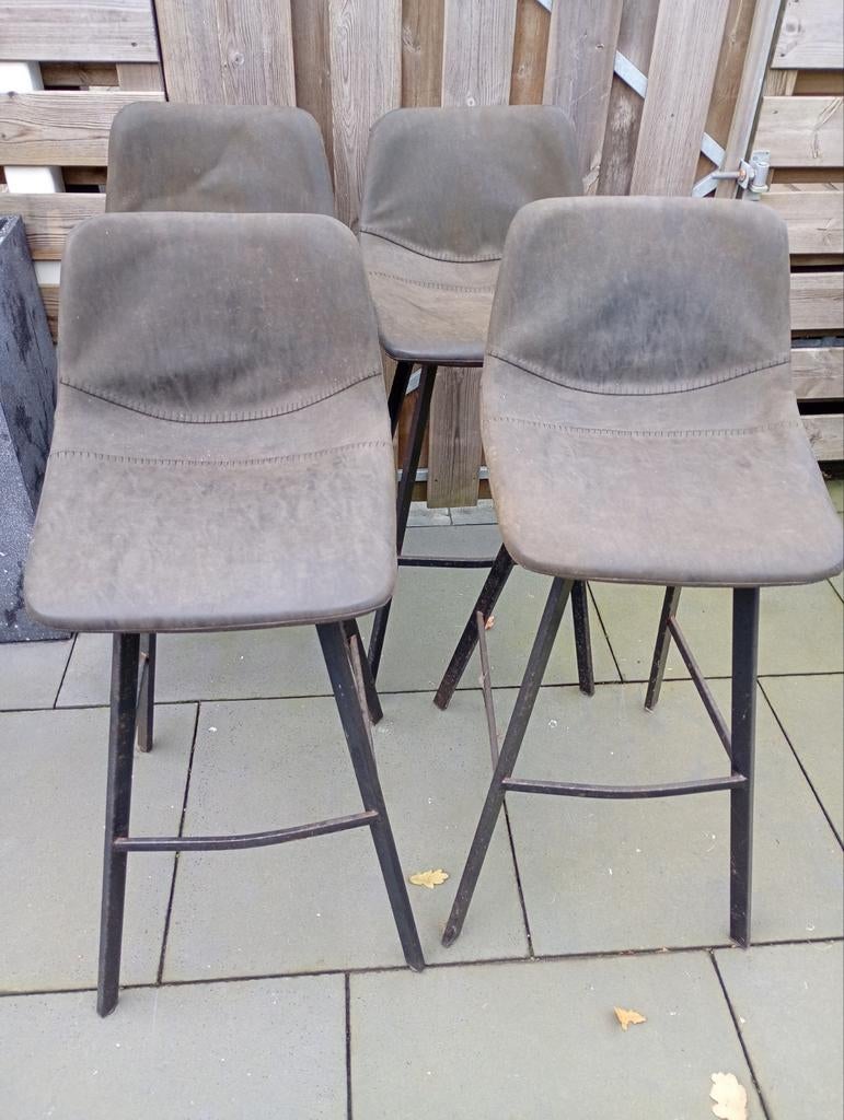 4 barkrukken Mikky ecoleer antraciet, Ophalen