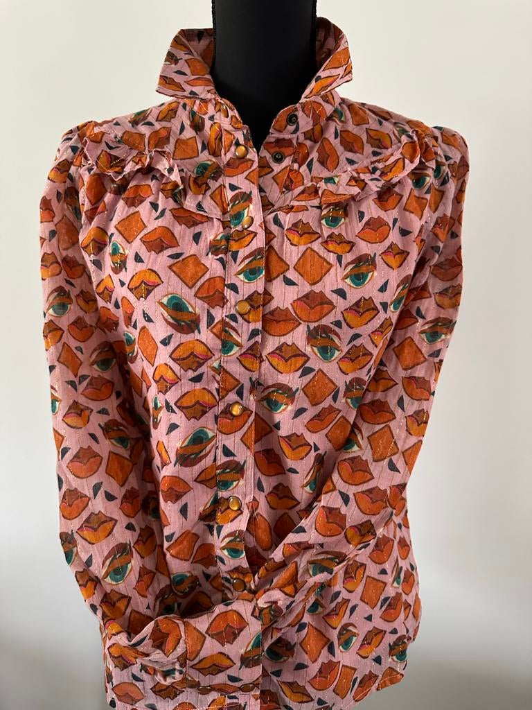 Pom Amsterdam blouse mt 36, Ophalen of Verzenden, Zo goed als nieuw, Maat 36 (S), Roze