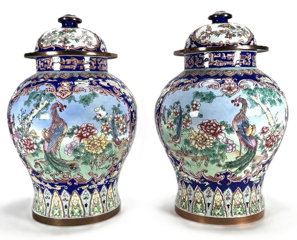 705. Dekselvazen - Qing-dynastie, China, 19e eeuw, Ophalen of Verzenden