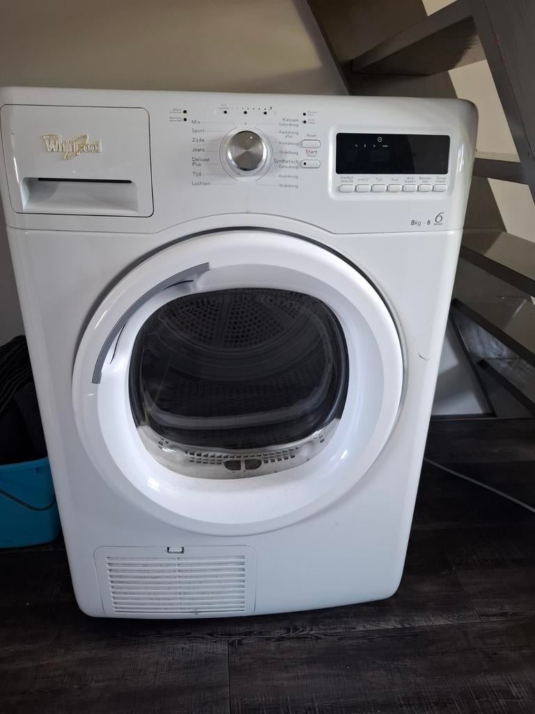 Whirlpool condensdroger 8 kg, 6 tot 8 kg, Gebruikt, Ophalen of Verzenden, Voorlader