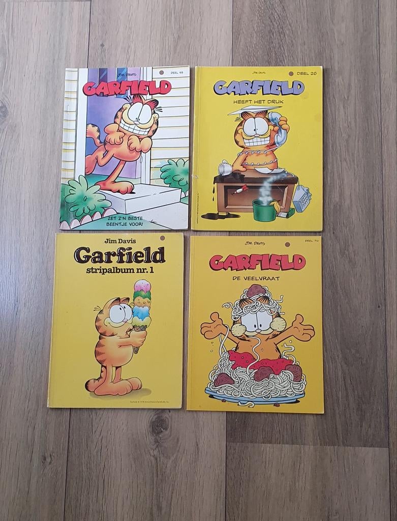 Garfield stripboeken - 4 delen, Boeken, Stripboeken, Gelezen, Meerdere stripboeken, Ophalen of Verzenden