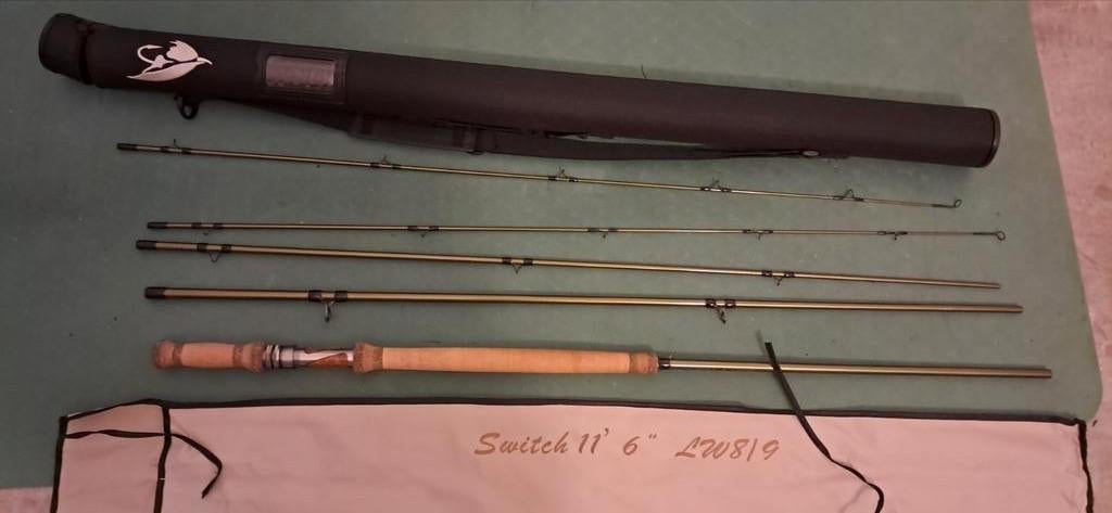 Switch rod 11'6" L8/9 vliegvishengel 4 delig, Ophalen of Verzenden, Nieuw, Overige typen