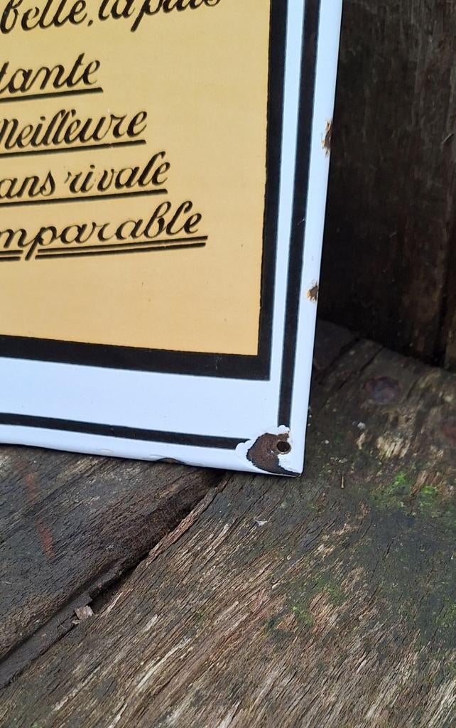 Emaille reclamebord Ultra voor potten en pannen., Reclamebord, Gebruikt, ., Ophalen of Verzenden