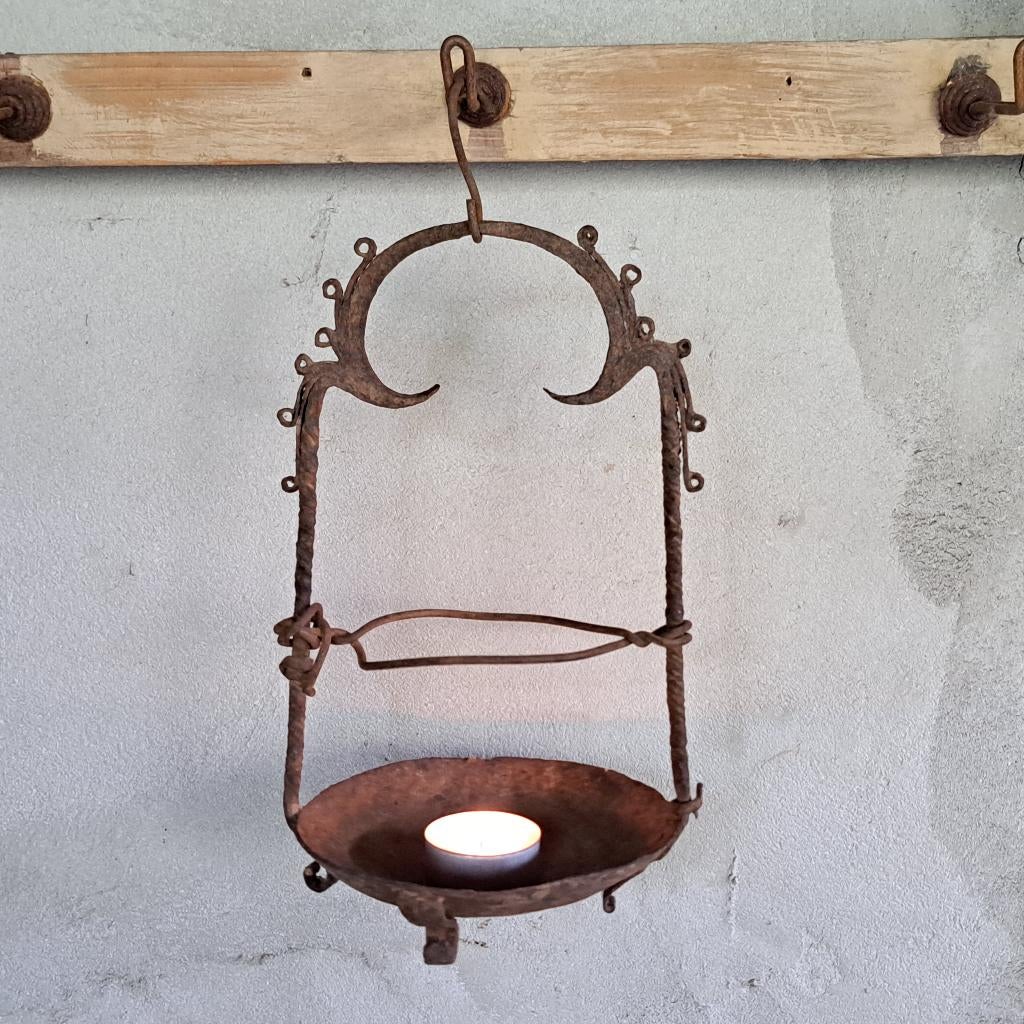 Oude authentieke metalen hanger theelichthouder Nepal Etage3, Gebruikt, ., Ophalen of Verzenden, .