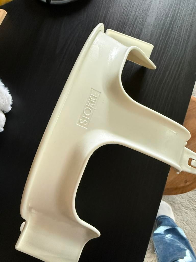 Stokke babyset wit, Ophalen of Verzenden, Gebruikt, Meegroeistoel, Afneembaar eetblad