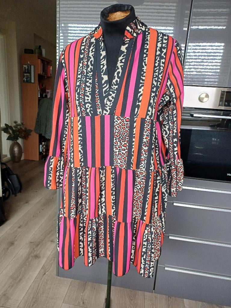 rood,roze zwart jurk Most Wanted mt L, Overige kleuren, Maat 42/44 (L), Ophalen of Verzenden, Zo goed als nieuw