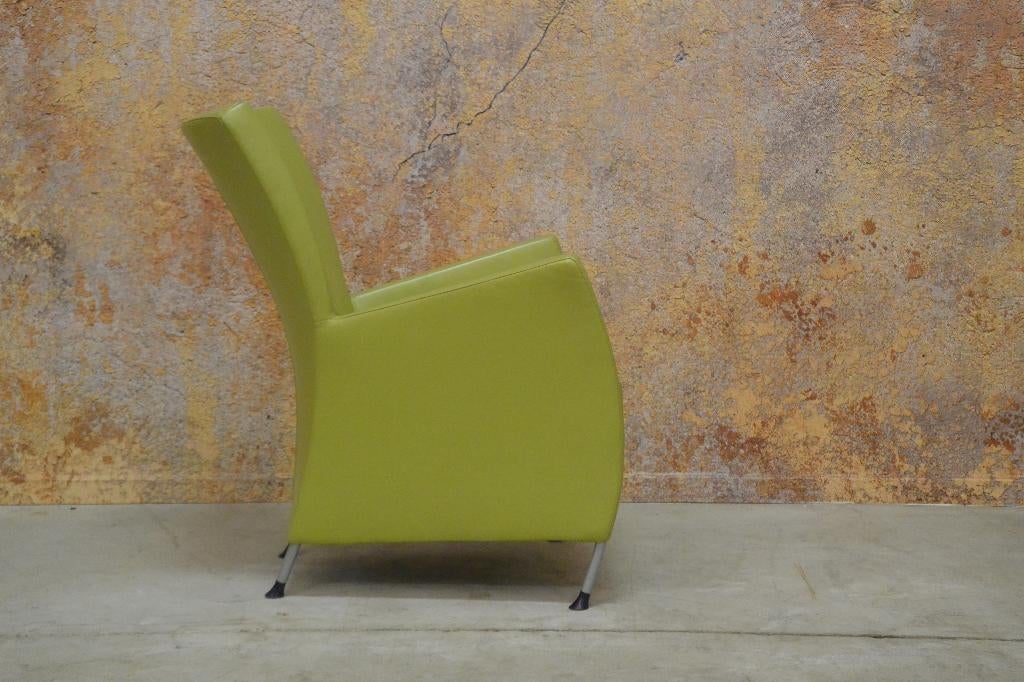 ZGANieuw limegroene leren Montis Windy design fauteuil!, Huis en Inrichting, Leolux gelderland harvink rolf benz jori design on stock montis
