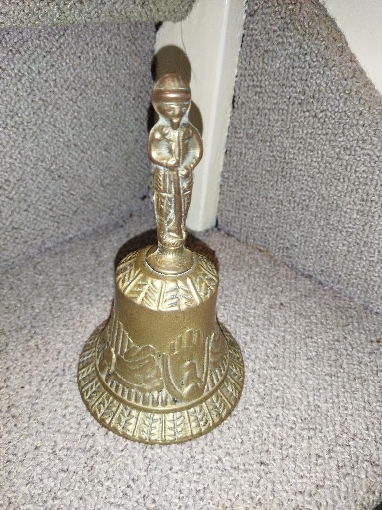 Koperen tafelbel Art Nouveau, Ophalen of Verzenden, Koper